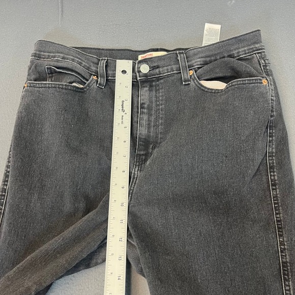 Signature by Levi Strauss Heritage High Rise Flare Jeans Black Size 12 W31 A6175 - Picture 7 of 11